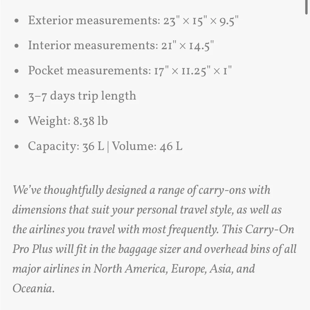 Monos x Magnolia Bakery carry on roller suitcase - Picture 15 of 17